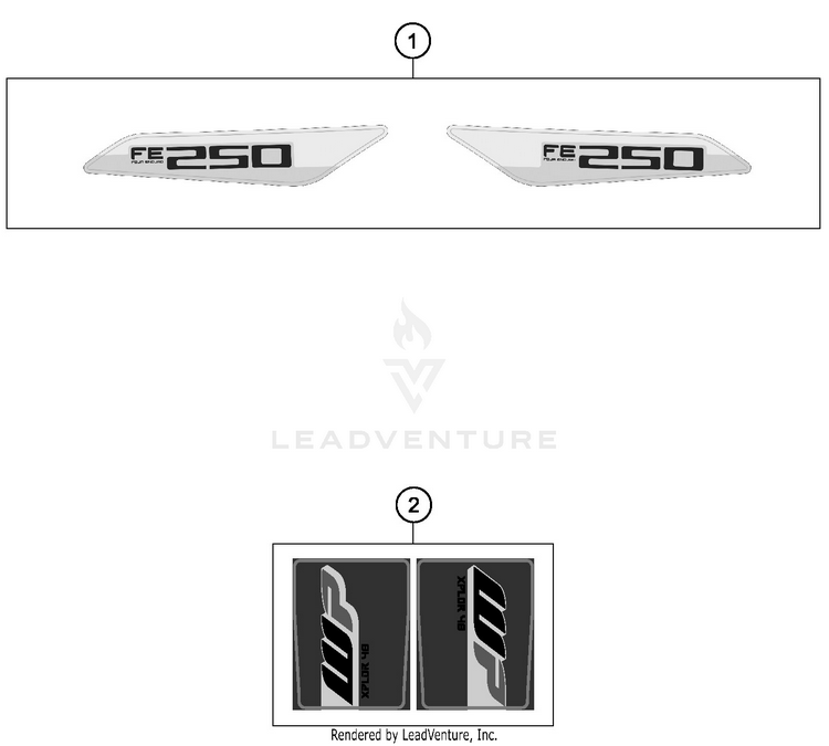 Decal FE 250 CHASSIS - 2018 Schematic