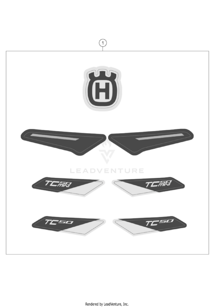 Decal TC 50 EU CHASSIS - 2022 Schematic