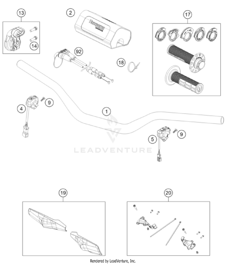 Handlebar, Controls TX 300 CHASSIS - 2025 Schematic