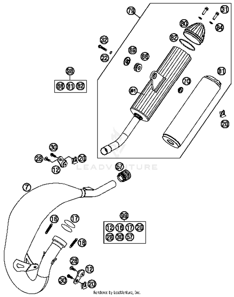 Exhaust System TC 85 CHASSIS - 2014 Schematic