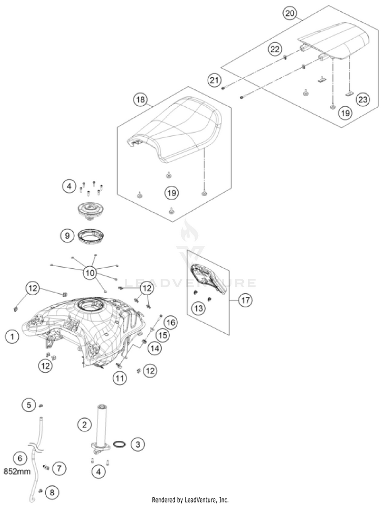 Tank, Seat VITPILEN 801 - col.2 CHASSIS - 2025 Schematic