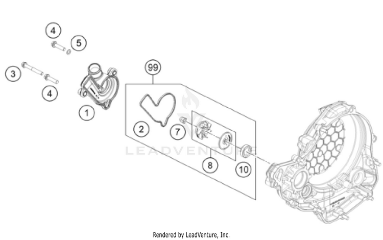 Water Pump FC 250 Engine - 2023 Schematic