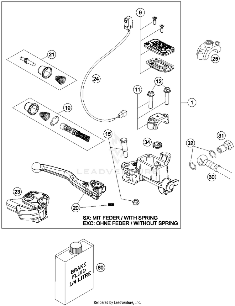 Hand Brake Cylinder FE 501S CHASSIS - 2015 Schematic