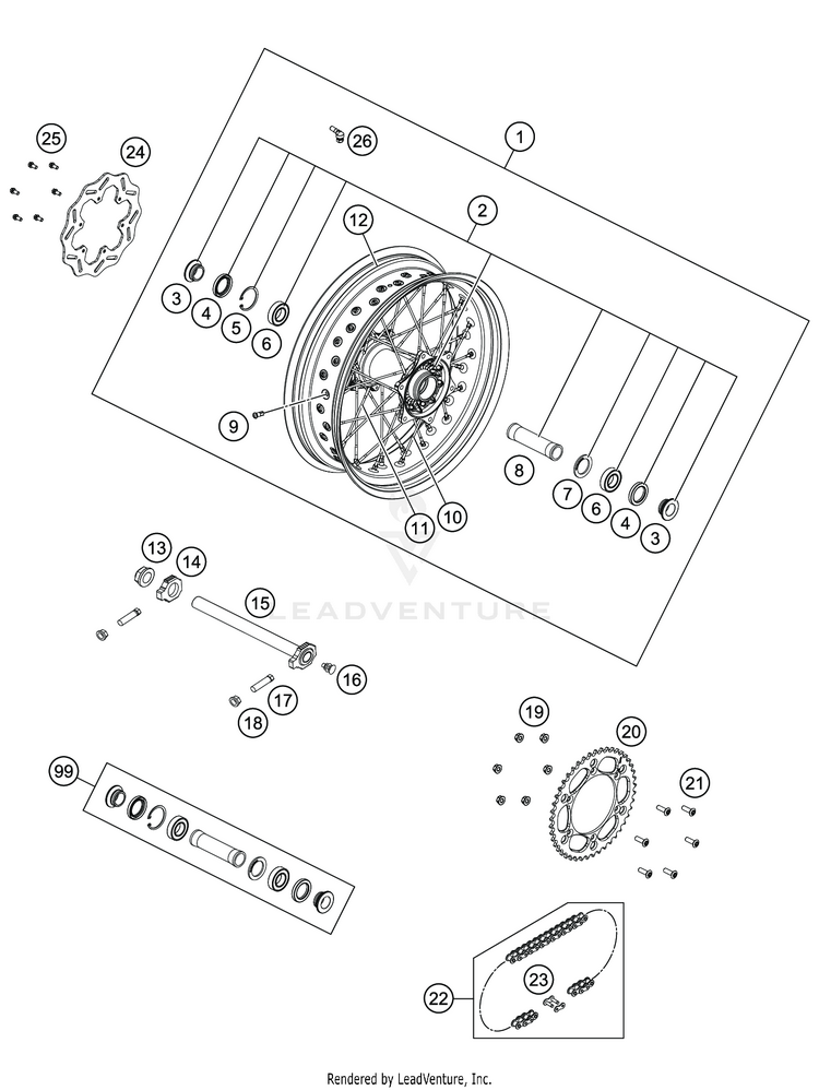 Rear Wheel FS 450 CHASSIS - 2020 Schematic