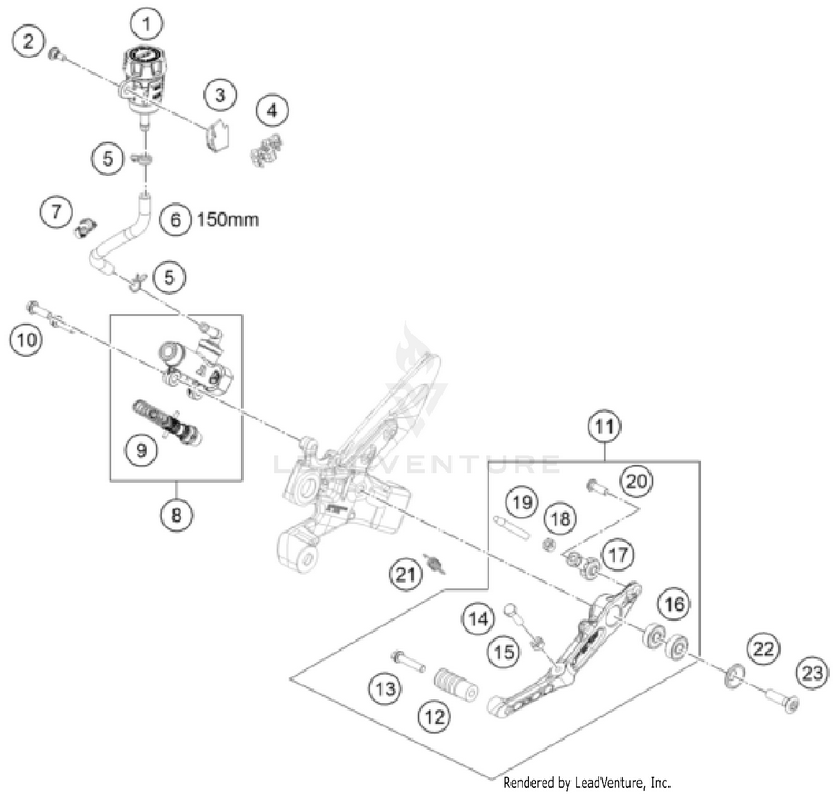 Rear Brake Control VITPILEN 801 - col.2 CHASSIS - 2025 Schematic