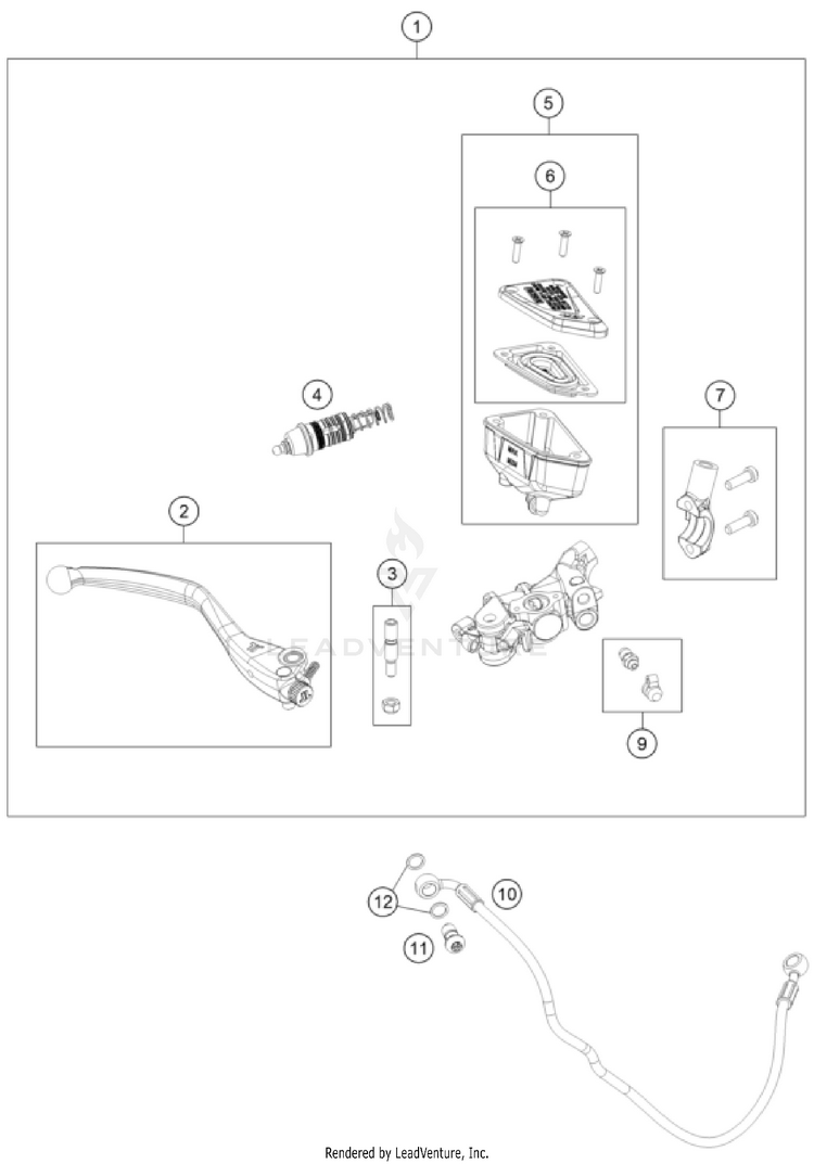 Front Brake Control VITPILEN 801 - col.1 CHASSIS - 2025 Schematic