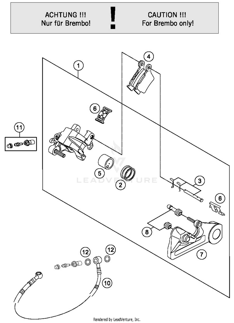 Rear Brake Caliper FC 450 CHASSIS - 2019 Schematic