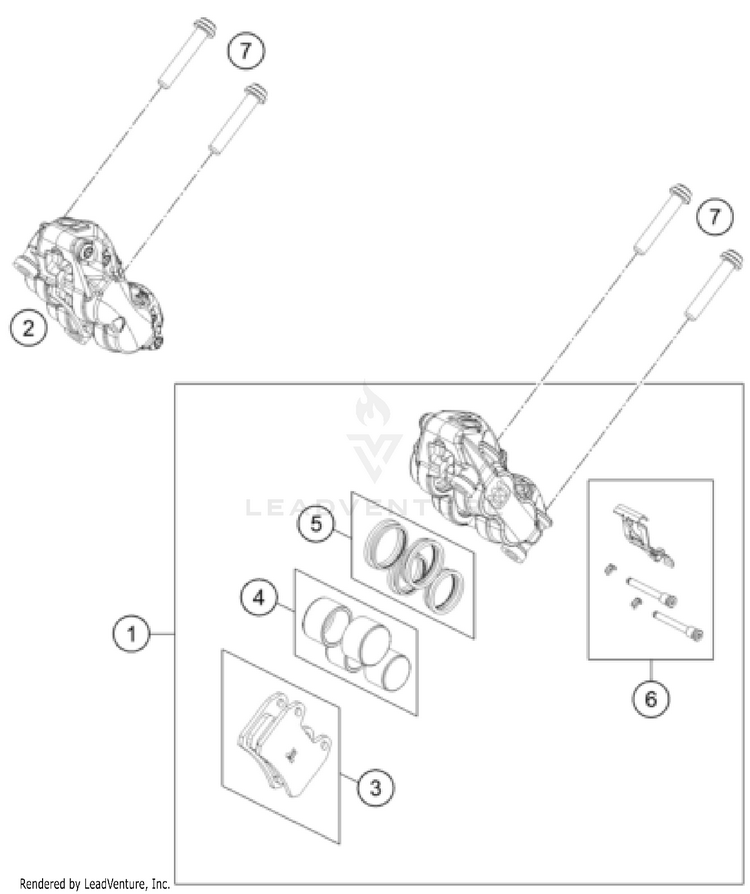 Front Brake Caliper VITPILEN 801 - col.1 CHASSIS - 2025 Schematic