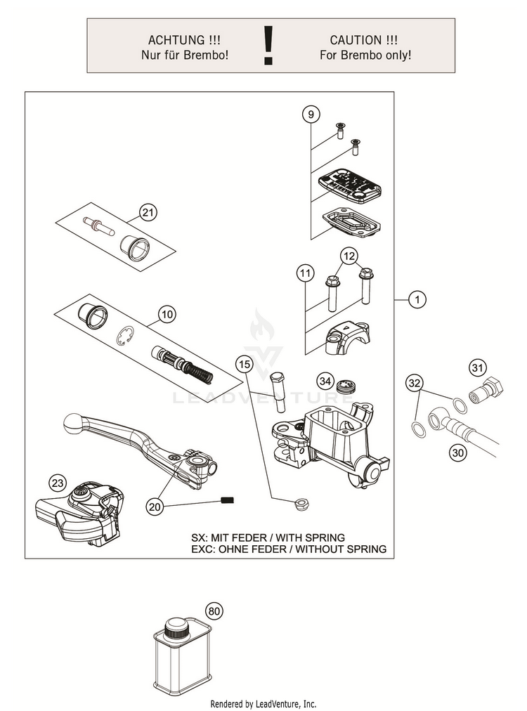Front Brake Control FC 350 CHASSIS - 2019 Schematic