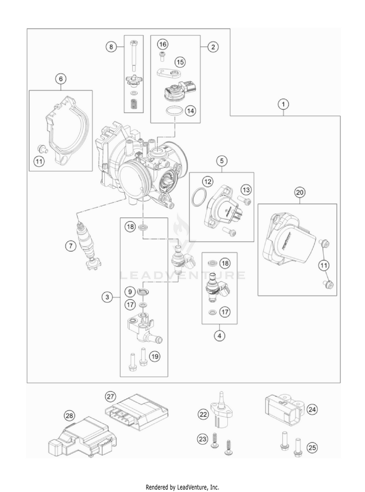 Throttle Body FE 501 USA Engine - 2022 Schematic
