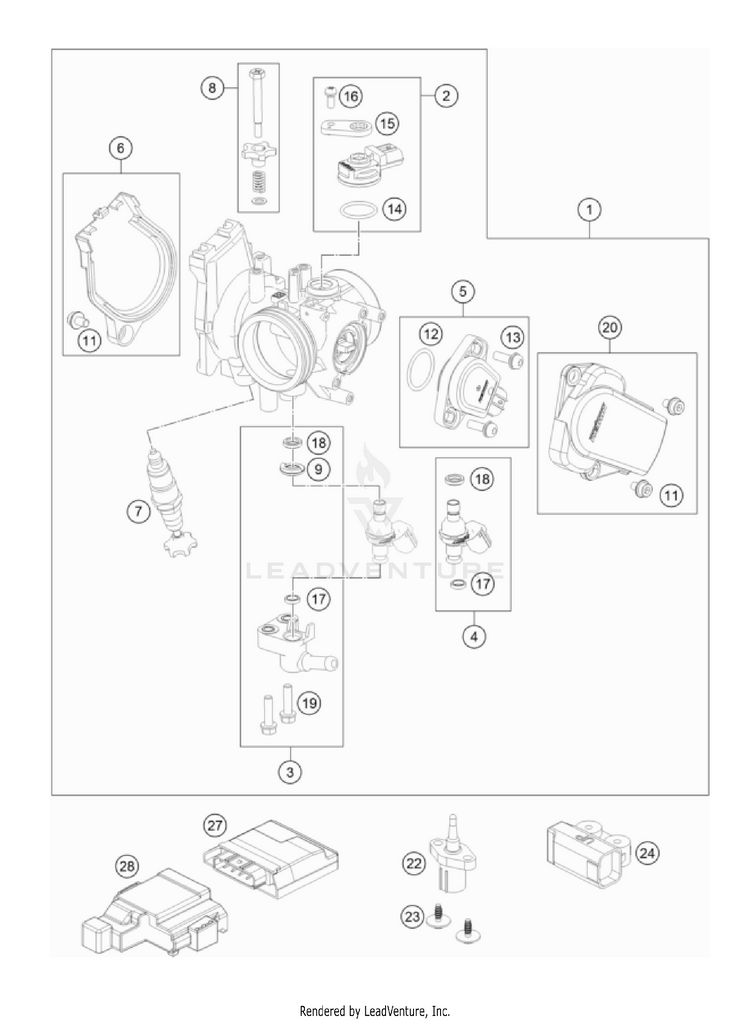 Throttle Body FC 250 Engine - 2022 Schematic
