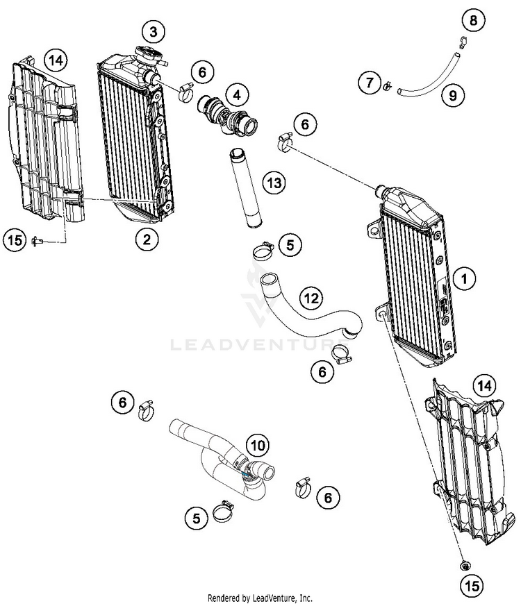 Cooling System FX 350 ENGINE - 2019 Schematic