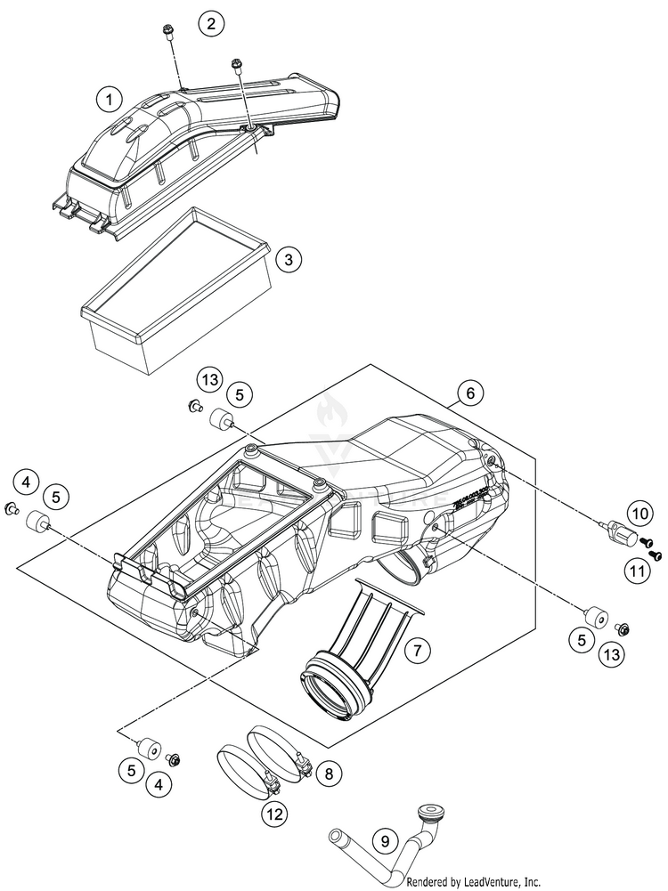 Air Filter 701 SUPERMOTO CHASSIS - 2020 Schematic