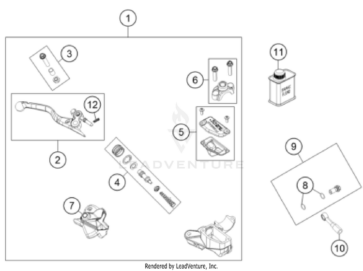 Front Brake Control TC 85 19/16 CHASSIS - 2024 Schematic