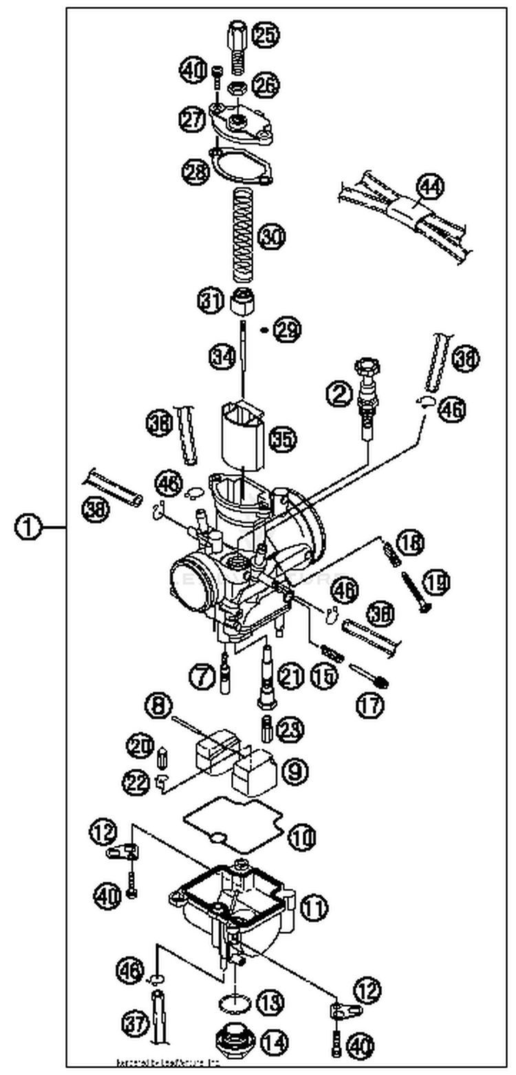 Carburetor TC 85 ENGINE - 2014 Schematic