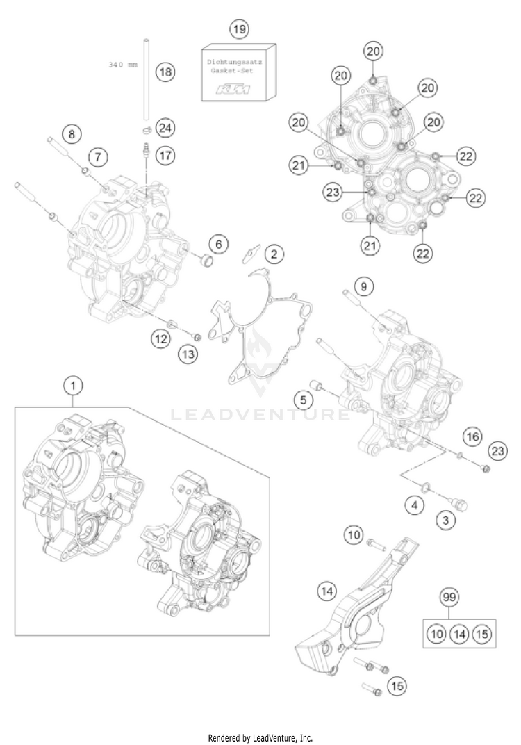 Engine Case TC 65 Engine - 2023 Schematic