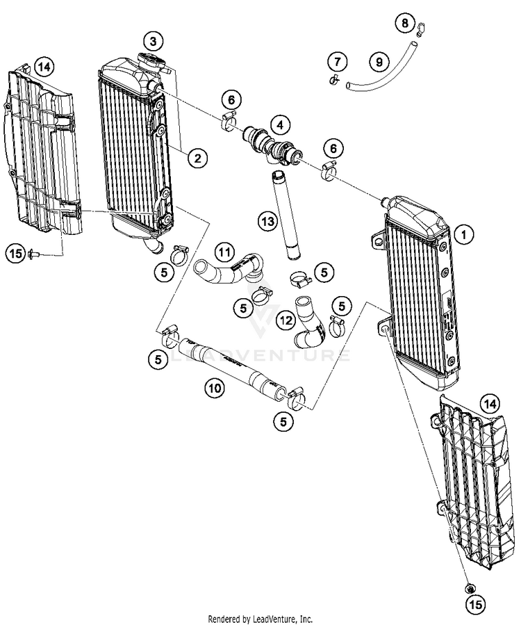 Cooling System FC 250 ENGINE - 2016 Schematic