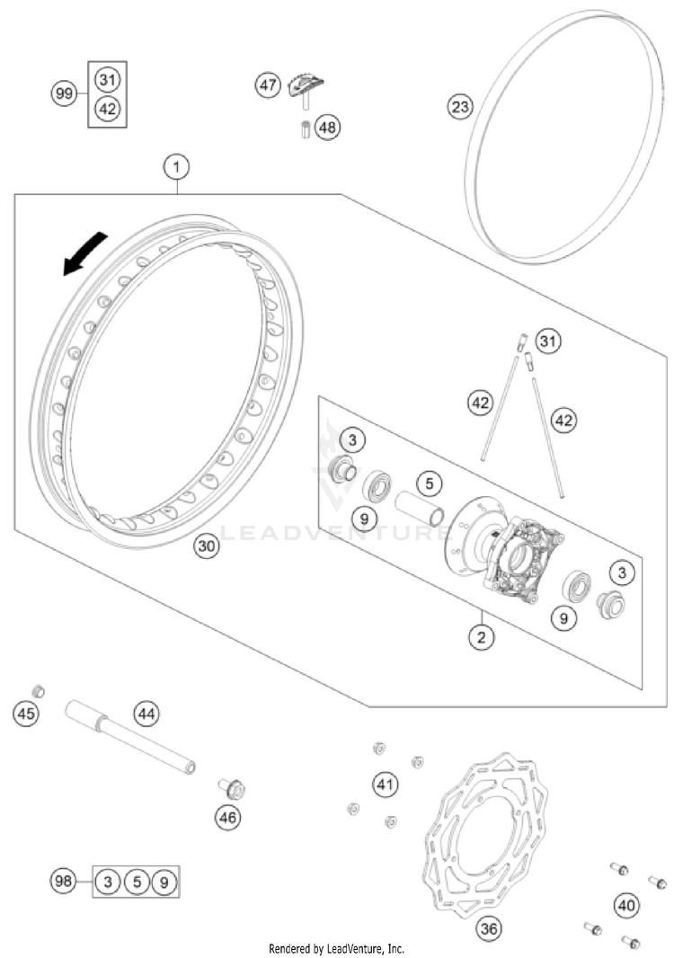 Front Wheel TC 65 CHASSIS - 2026 Schematic