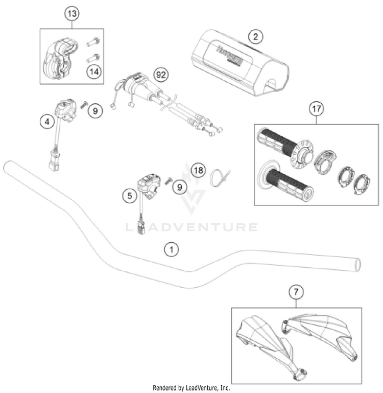 Handlebar, Controls FS 450 EU CHASSIS - 2023 Schematic