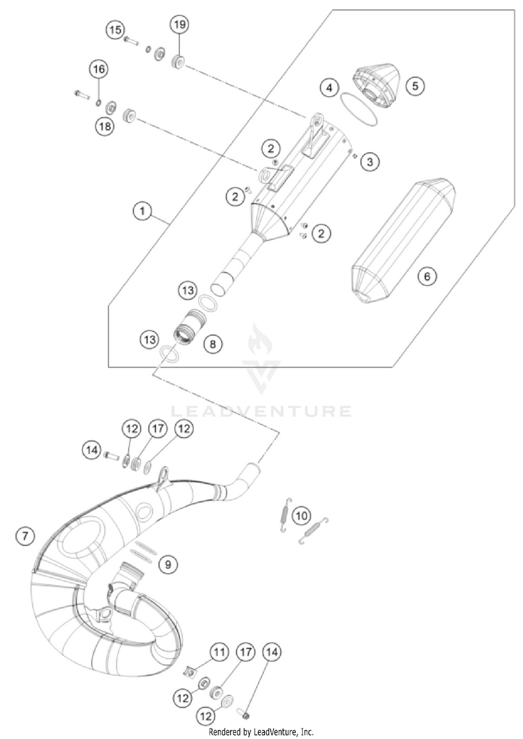 Exhaust System TX 300 CHASSIS - 2025 Schematic