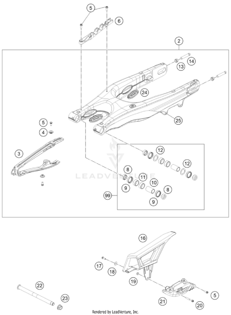 Swing Arm FE 450 US CHASSIS - 2026 Schematic