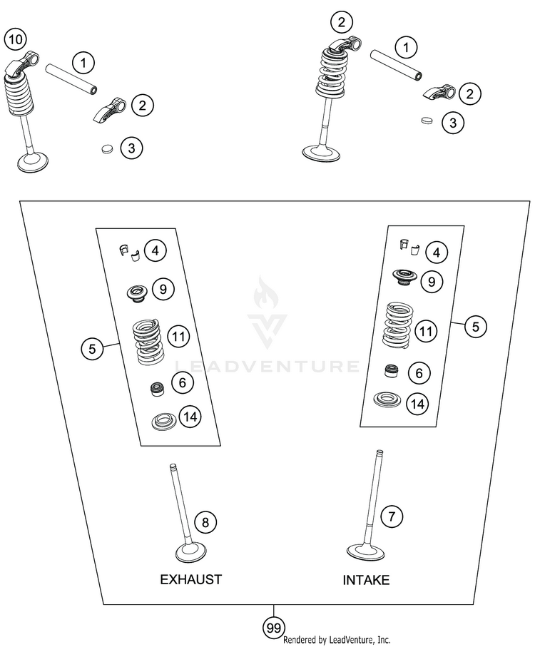 Valve Drive FE 350 ENGINE - 2020 Schematic