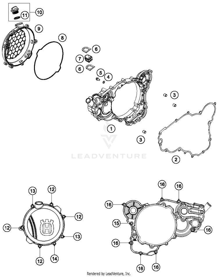 Clutch Cover TX 300 ENGINE - 2017 Schematic
