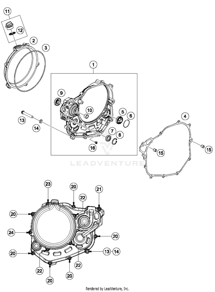 Clutch Cover FC 450 ENGINE - 2019 Schematic