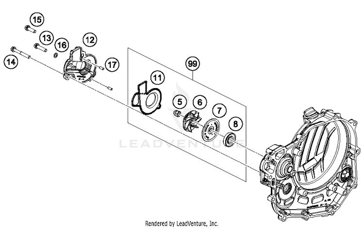 Water Pump FC 450 ENGINE - 2016 Schematic