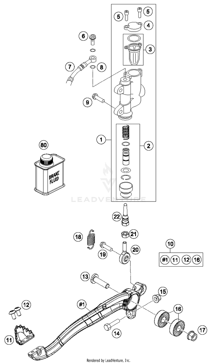 Rear Brake Control TC 85 CHASSIS - 2018 Schematic