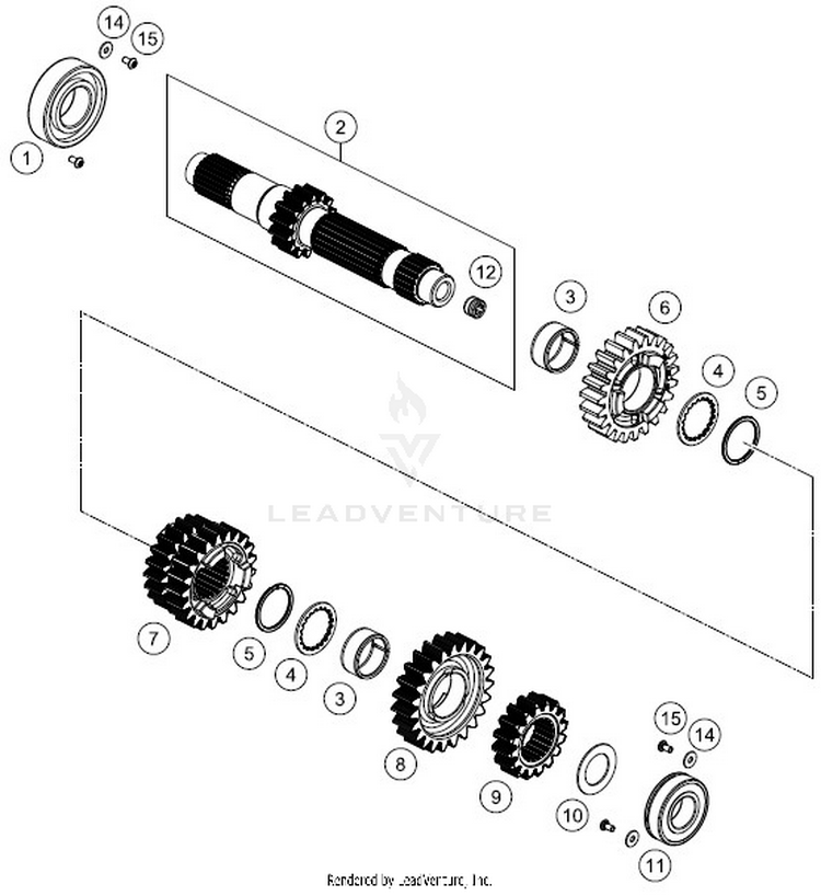 Transmissioni - Main Shaft 701 VITPILEN ENGINE - 2018 Schematic