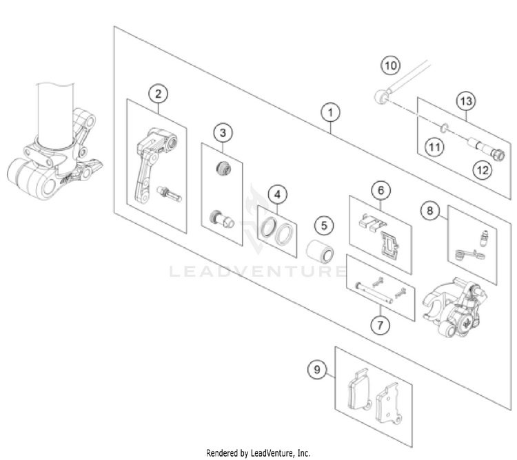 Front Brake Caliper TC 65 EU CHASSIS -2024 Schematic