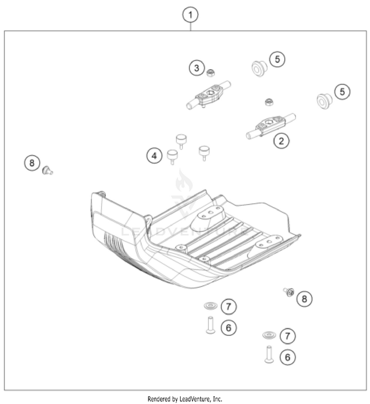 Engine Guard 701 ENDURO CHASSIS - 2023 Schematic