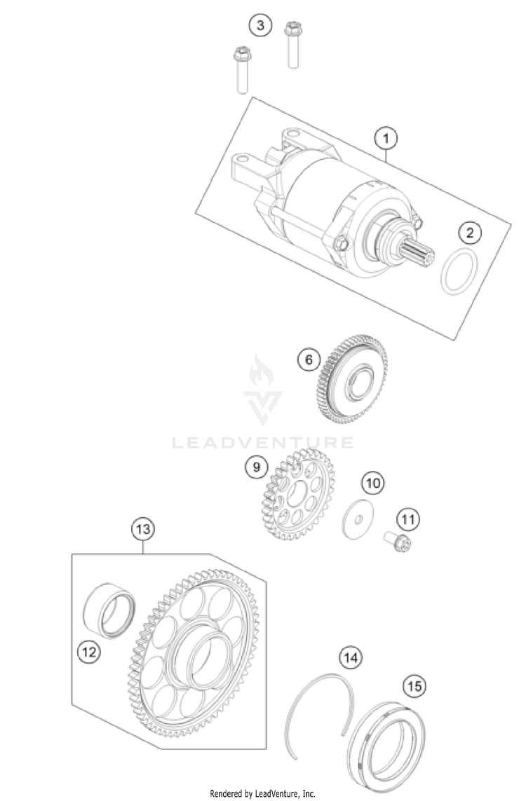 Electric Starter FX 350 ENGINE - 2024 Schematic