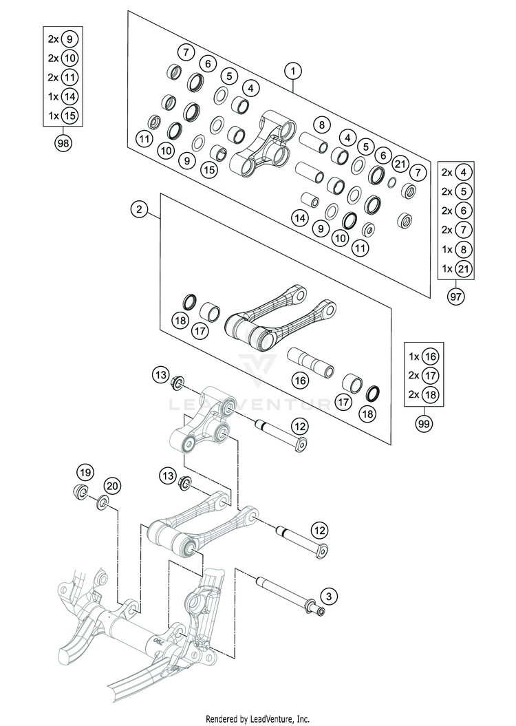 Pro Lever Linking FE 350s CHASSIS - 2020 Schematic