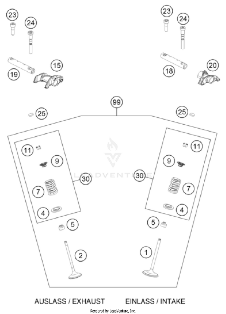 Valve Drive FC 450 Rockstar Ed. ENGINE - 2024 Schematic