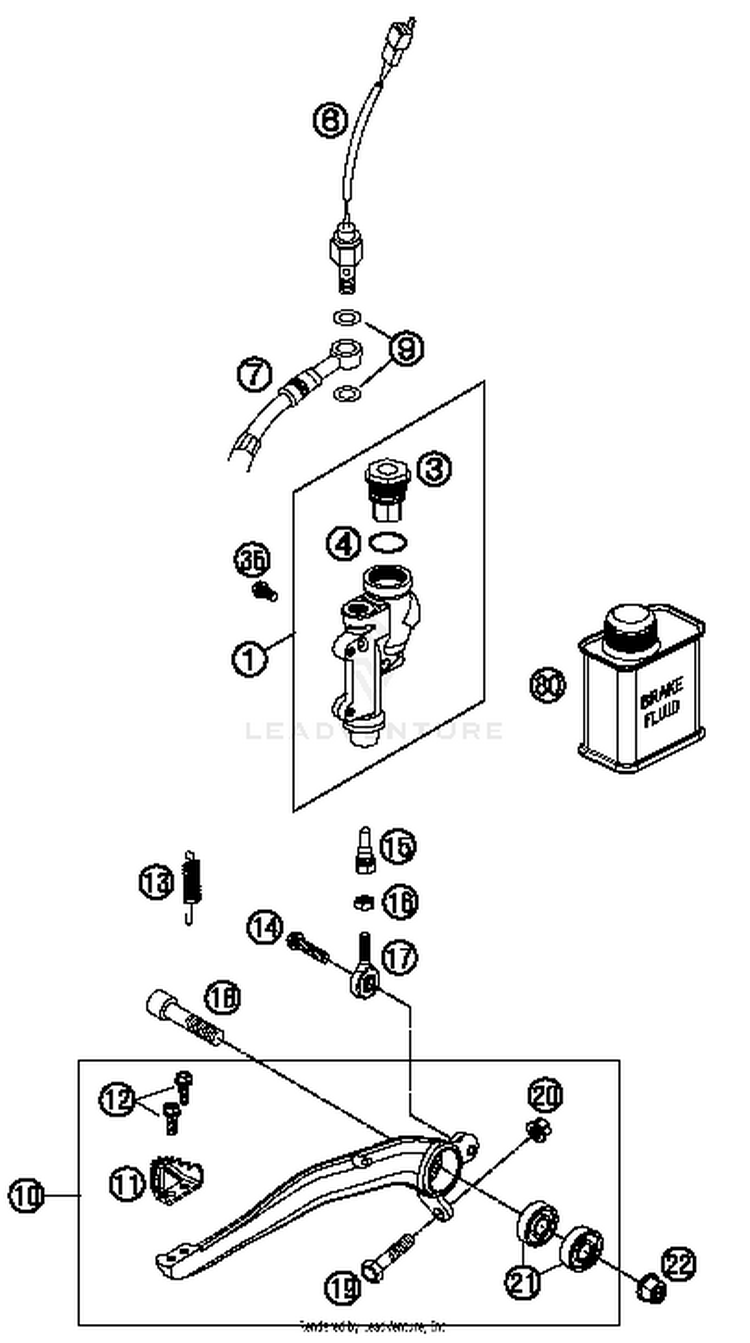 Rear Brake Control FE 350S CHASSIS - 2016 Schematic