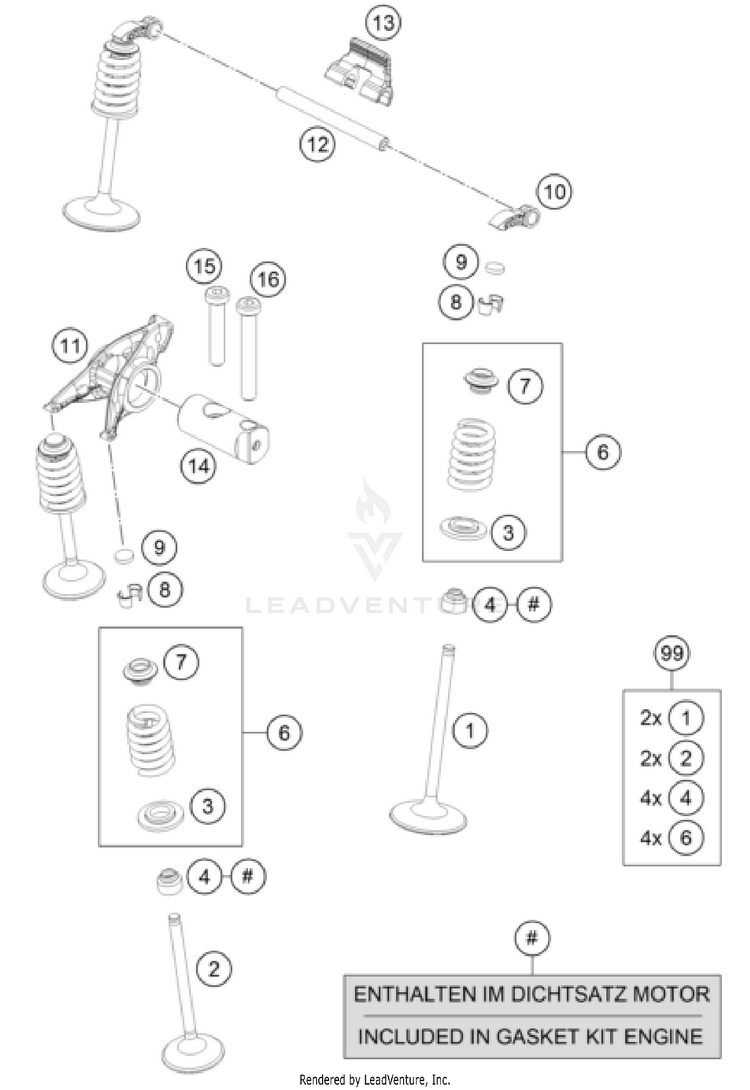 Valve Drive 701 FE/FS US ENGINE - 2024 Schematic
