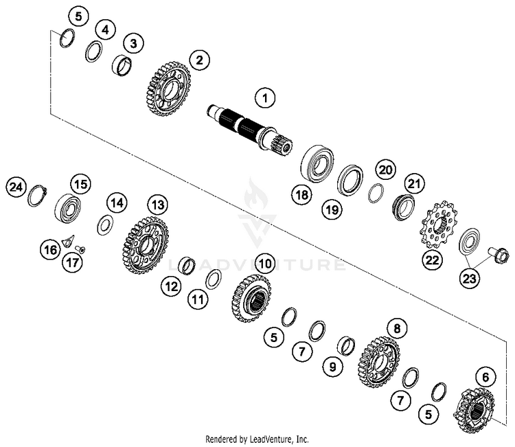 Transmission Ii - Countershaft FC 250 ENGINE - 2018 Schematic