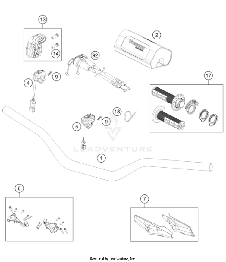 Handlebar, Controls FX 350 CHASSIS - 2024 Schematic