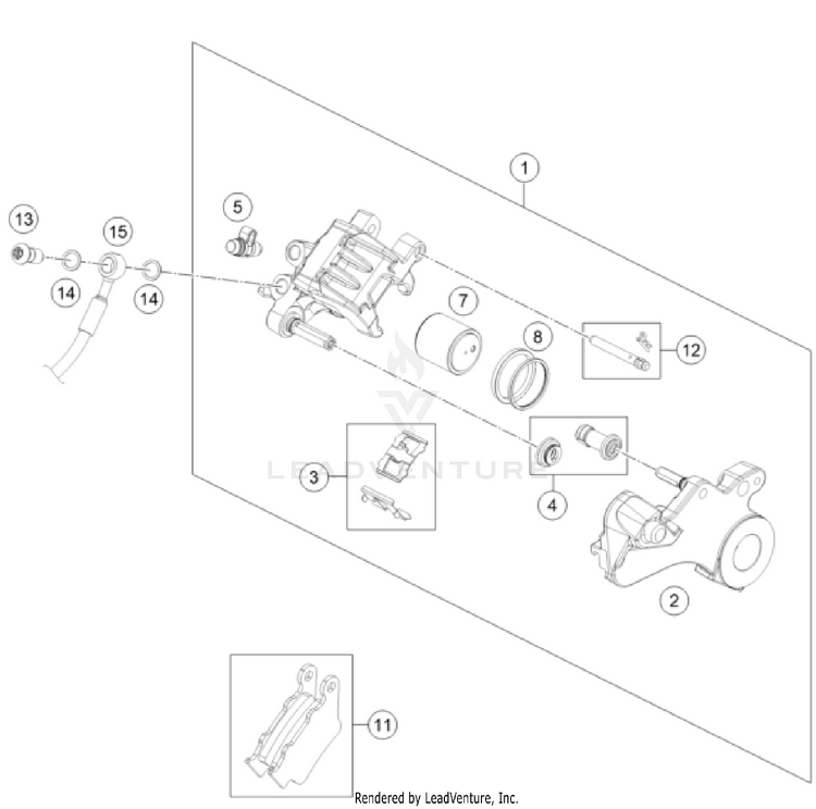 Rear Brake Caliper Schematic