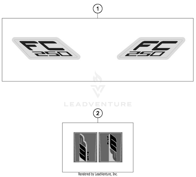 Decal FC 250 CHASSIS - 2019 Schematic