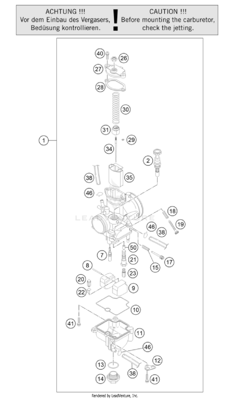 Carburetor TC 85 ENGINE - 2025 Schematic
