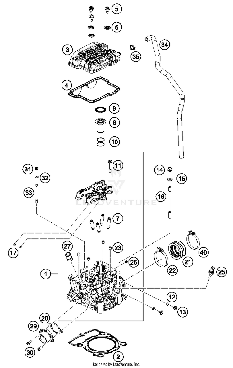 Cylinder Head FC 250 ENGINE - 2016 Schematic