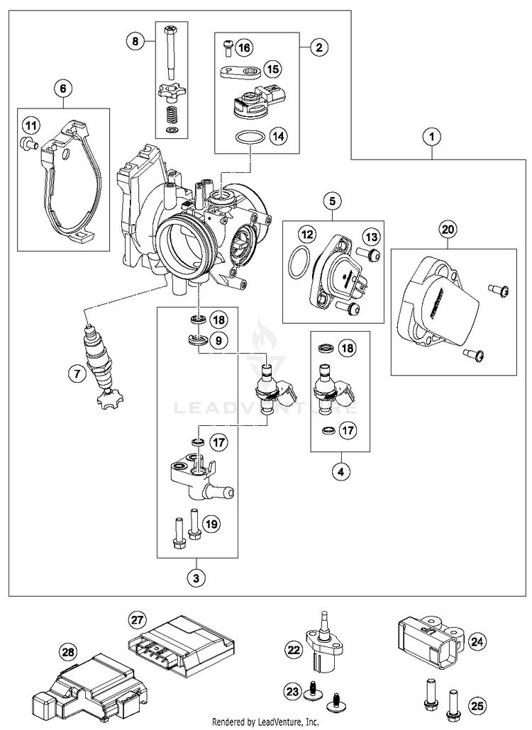Throttle Body FE 501 ENGINE - 2018 Schematic