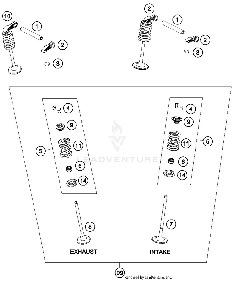 Valve Drive FC 350 ENGINE - 2019 Schematic
