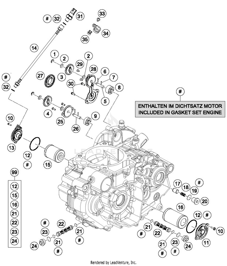 Lubricating System 701 ENDURO ENGINE - 2016 Schematic