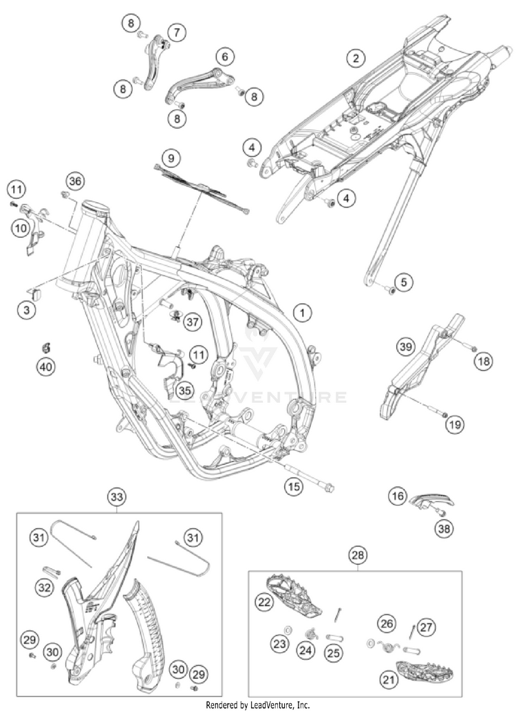 Frame TC 250 CHASSIS - 2025 Schematic