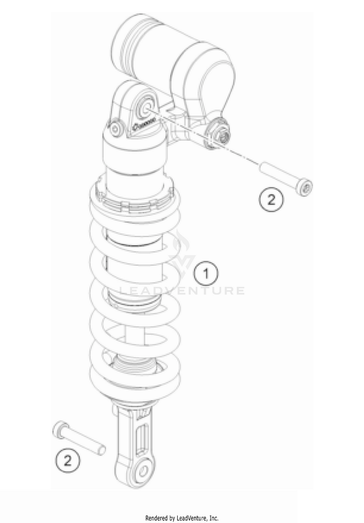 Shock Absorber 701 ENDURO US CHASSIS - 2022 Schematic
