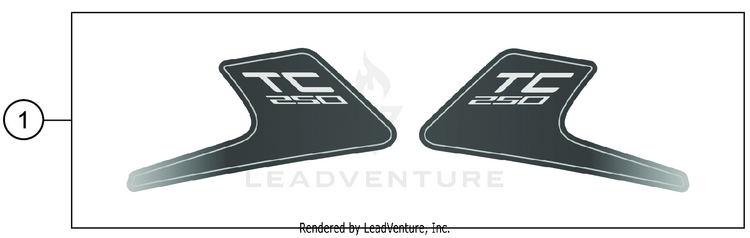 Decal TC 250 CHASSIS - 2020 Schematic